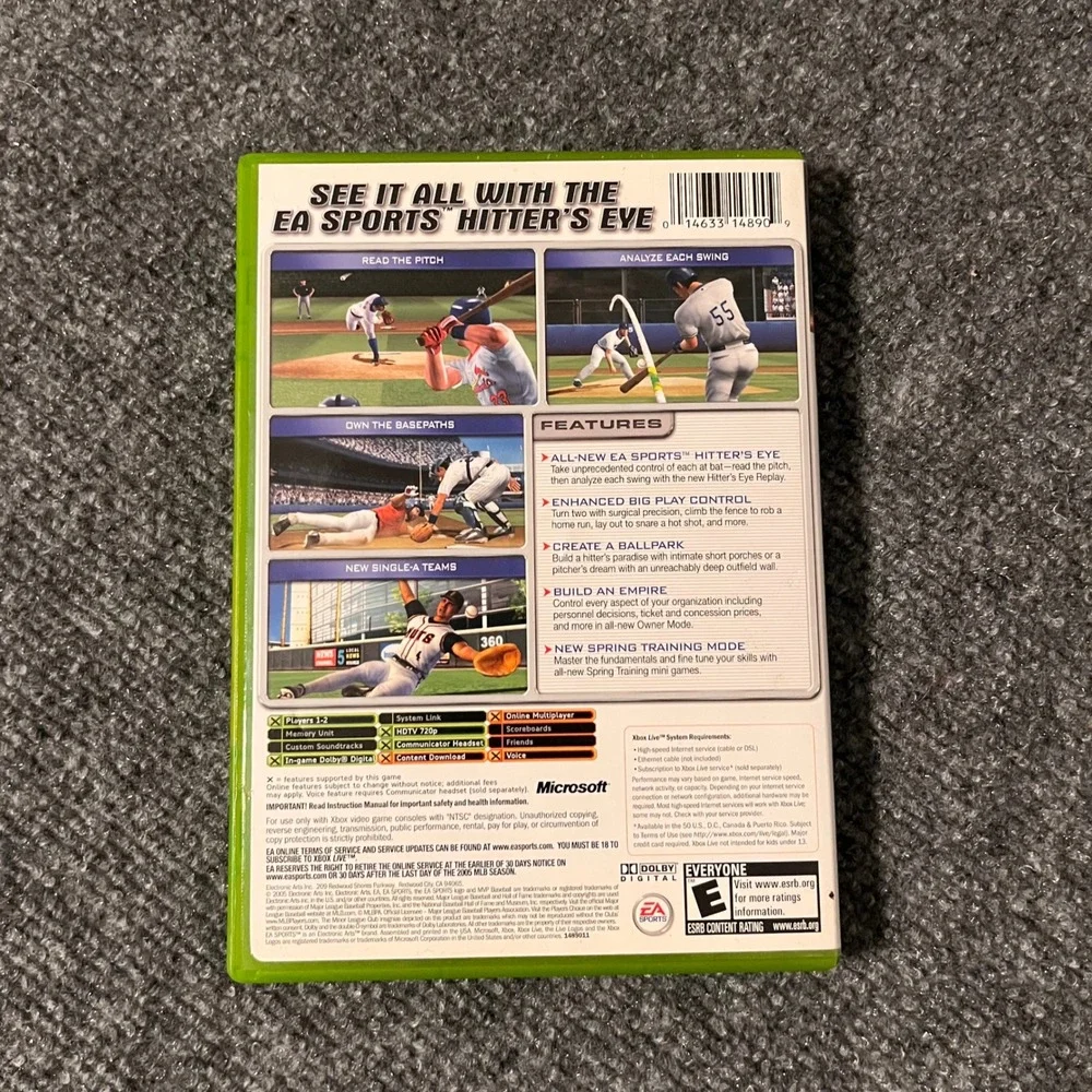 EA Sports MVP Baseball 2005 Original Microsoft Xbox Game Manny Ramirez CIB